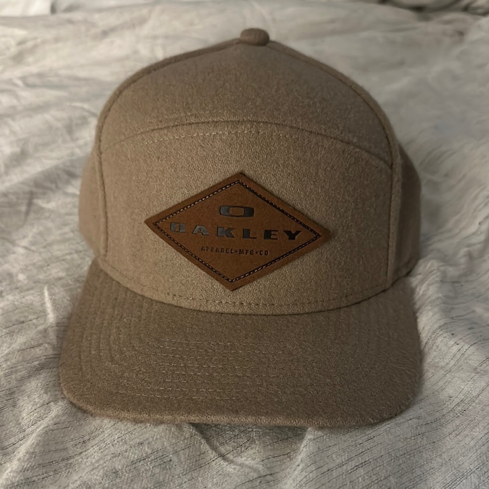 Oakley Tan Hat with Leather Patch